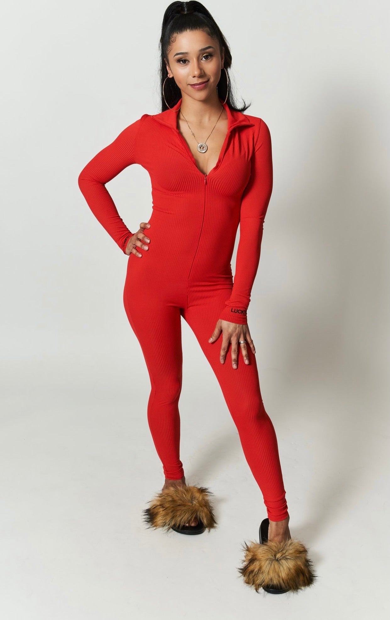 Ferrari Red Lucky Label Jumpsuit XL