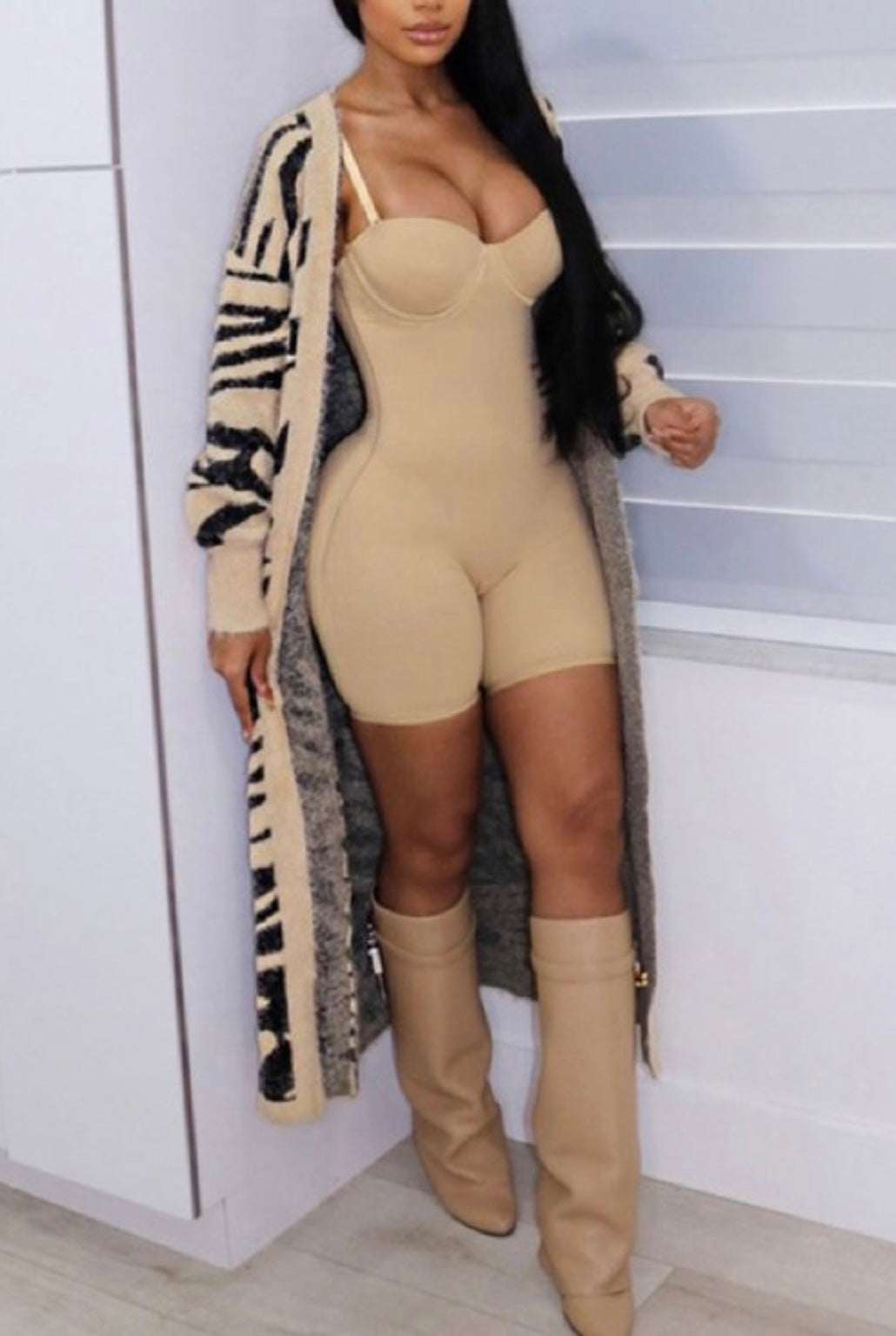 Like a Glove Baddie Jumpsuit Khaki