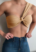 Multi Tie Baddie Top Khaki