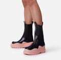 Baddie on the Move Boots Light Pink Black