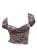 Luxury Baddie Velvet Leopard Top Mauve