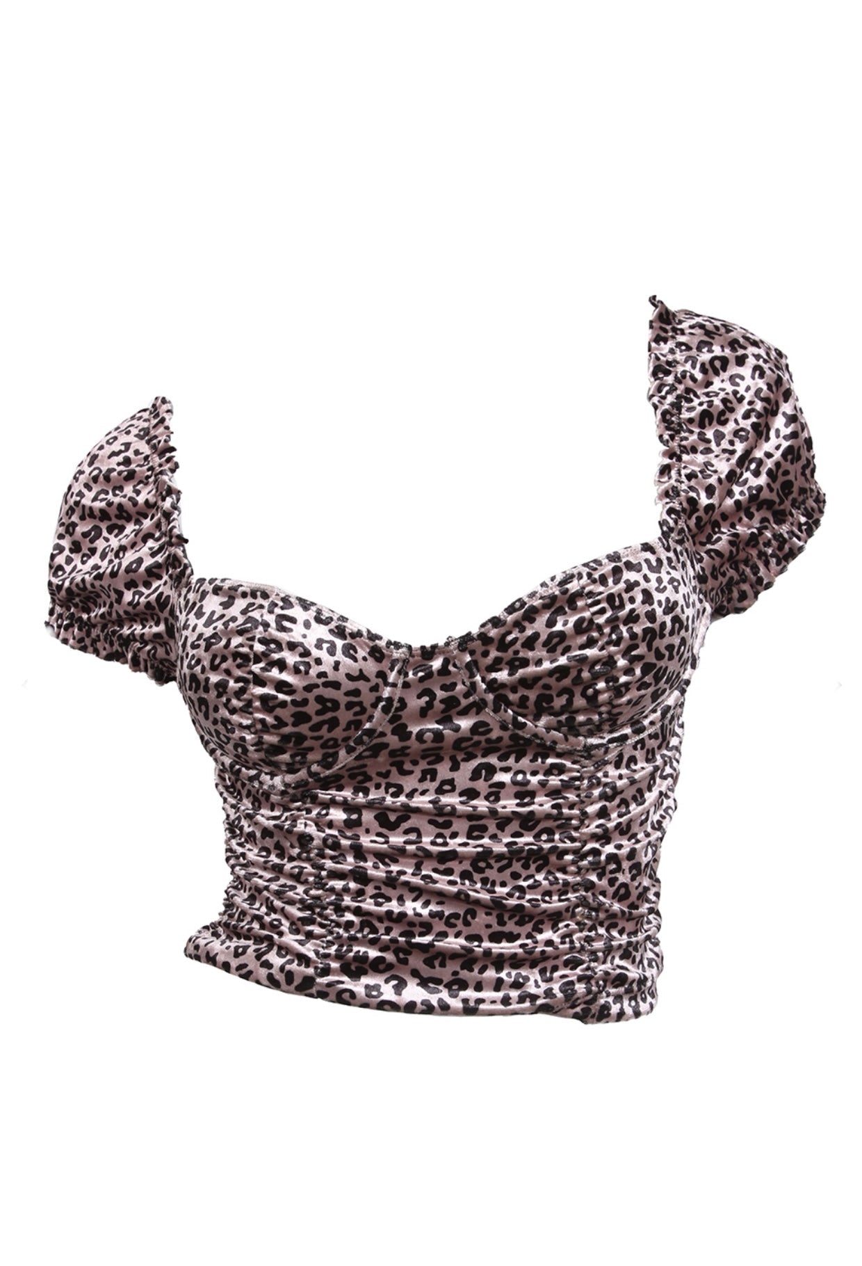 Luxury Baddie Velvet Leopard Top Mauve