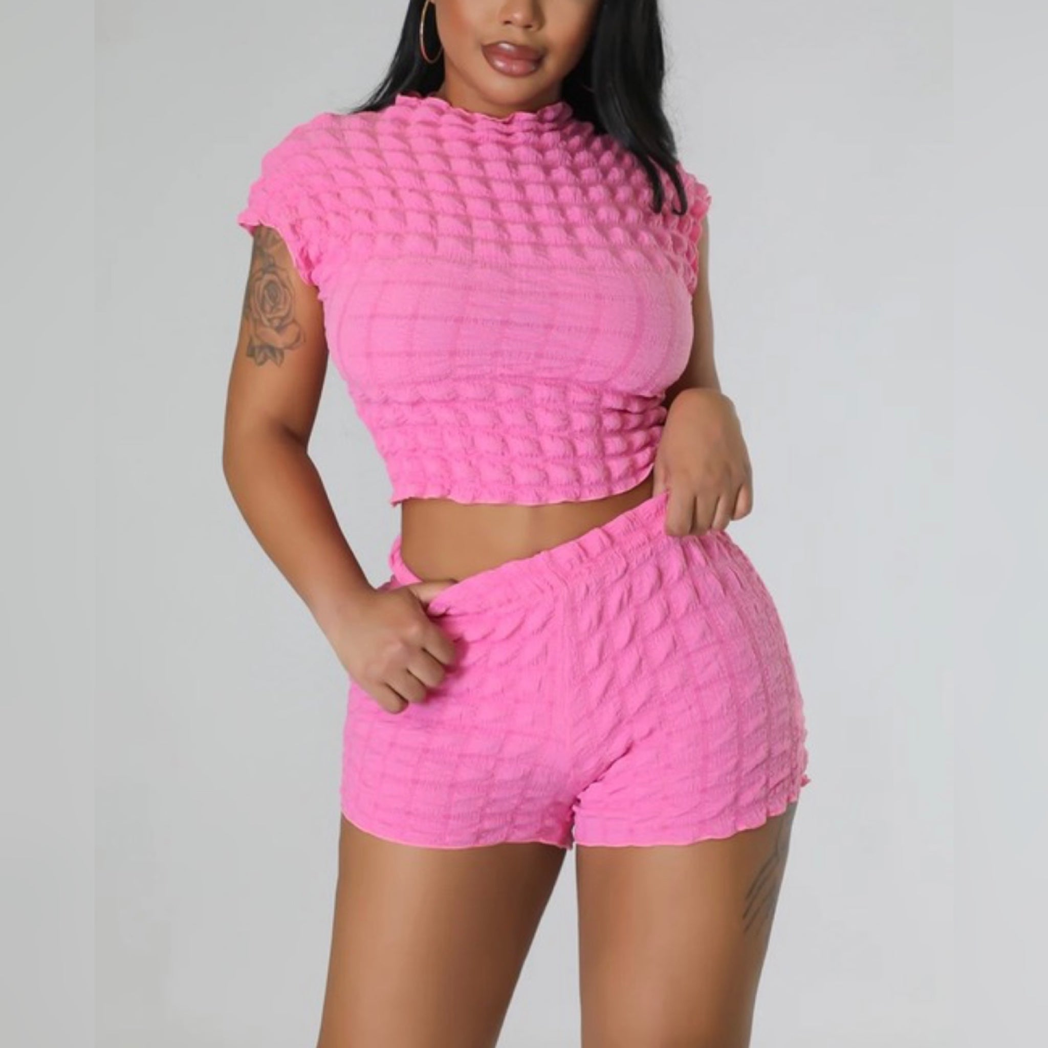 Crushing On You Baddie Set Pink