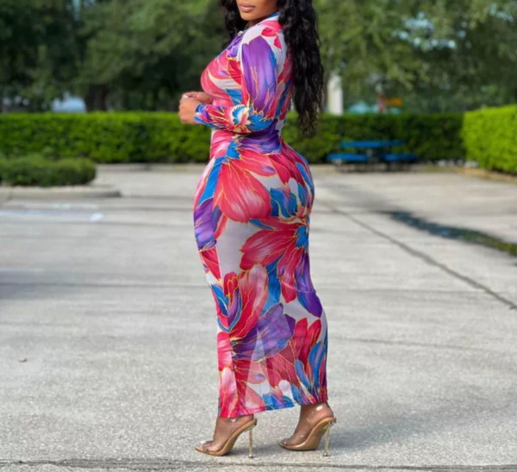Penelope Floral Baddie Dress