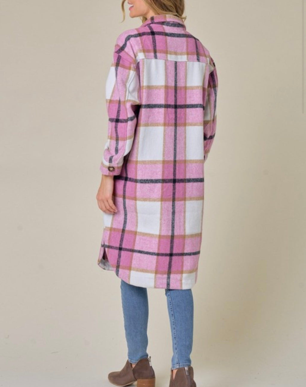 Pretty in Pink Baddie Flannel Shacket