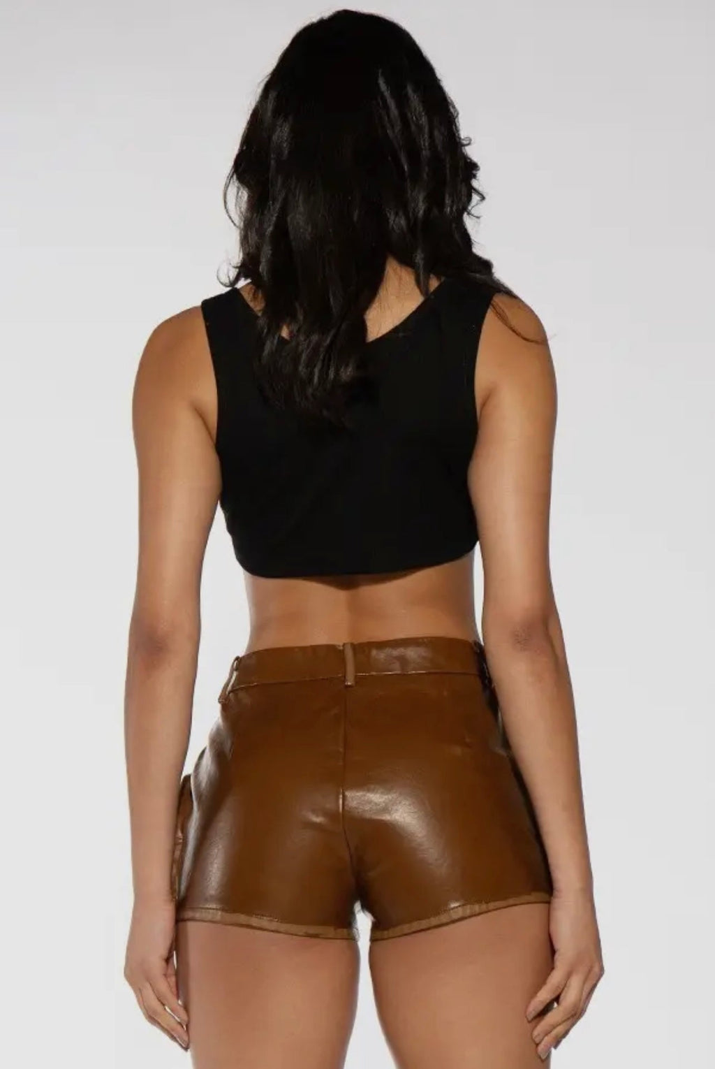 Vintage Vegan Precious Baddie Leather Cargo Shorts