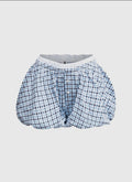 Waisted Baddie Bubble Shorts Light Blue