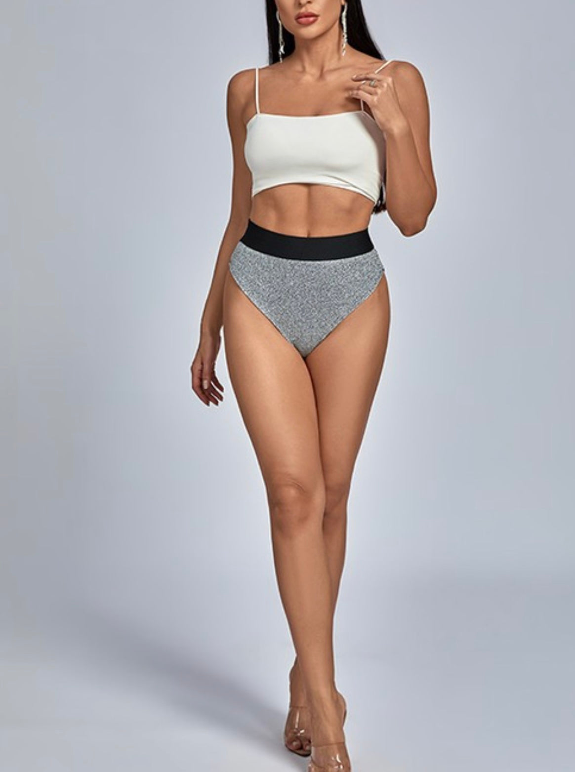 Metallic High Waist Baddie Briefs