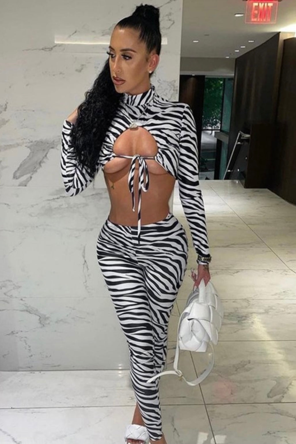 All Printed Up Baddie Two-Piece Set Large