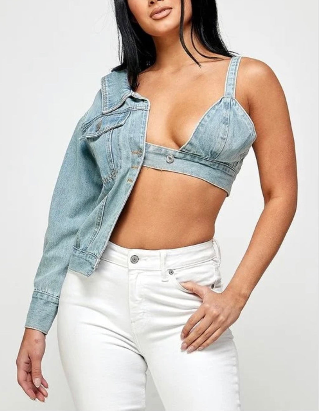Baddie One Sleeve Jacket Top Small