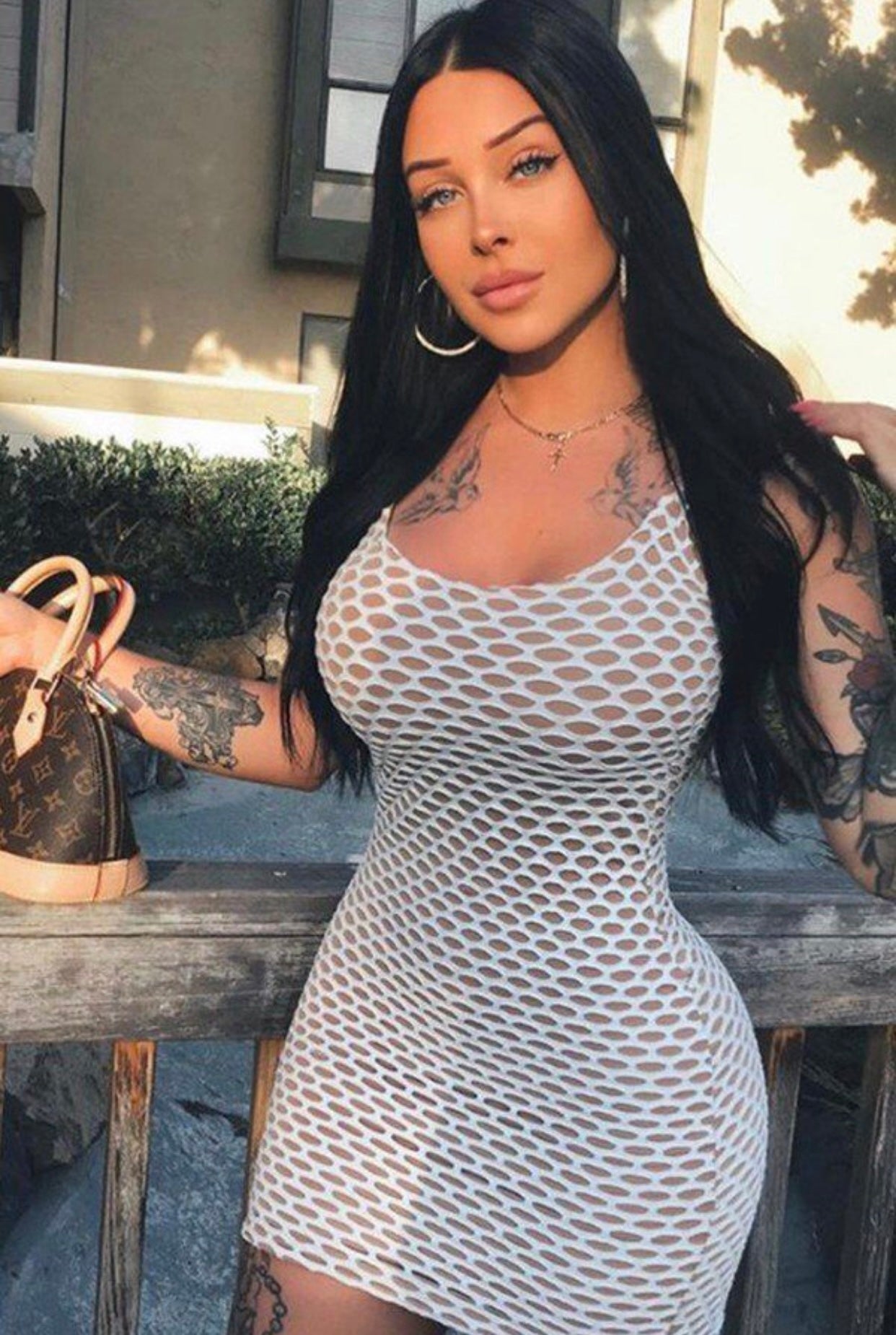 Barely Nude Baddie Mini Dress Large