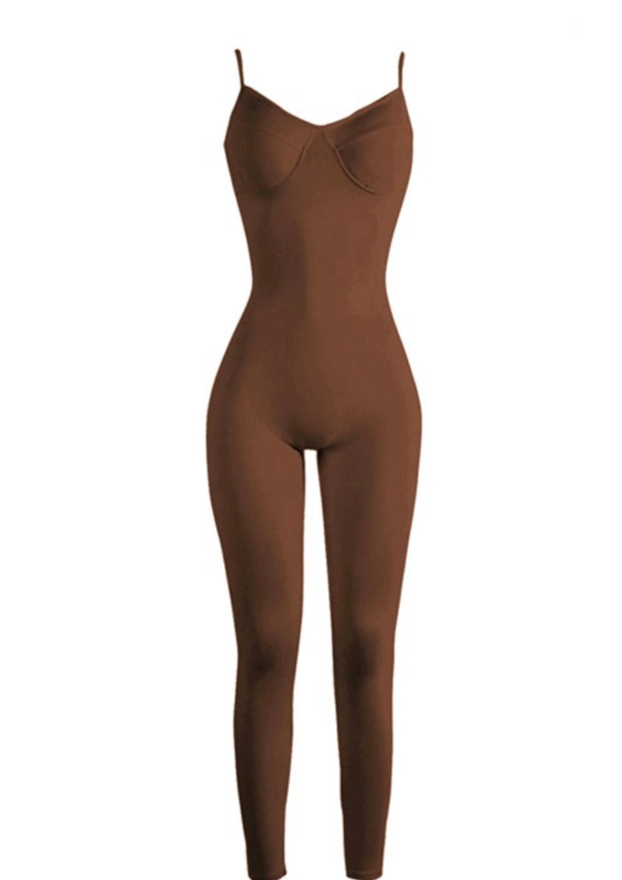 Brown Sugar Baddie Jumpsuit Brown