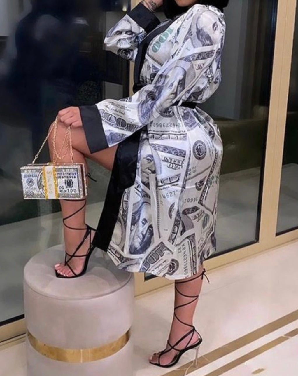 Money Moves Satin Night Robe X Baddie