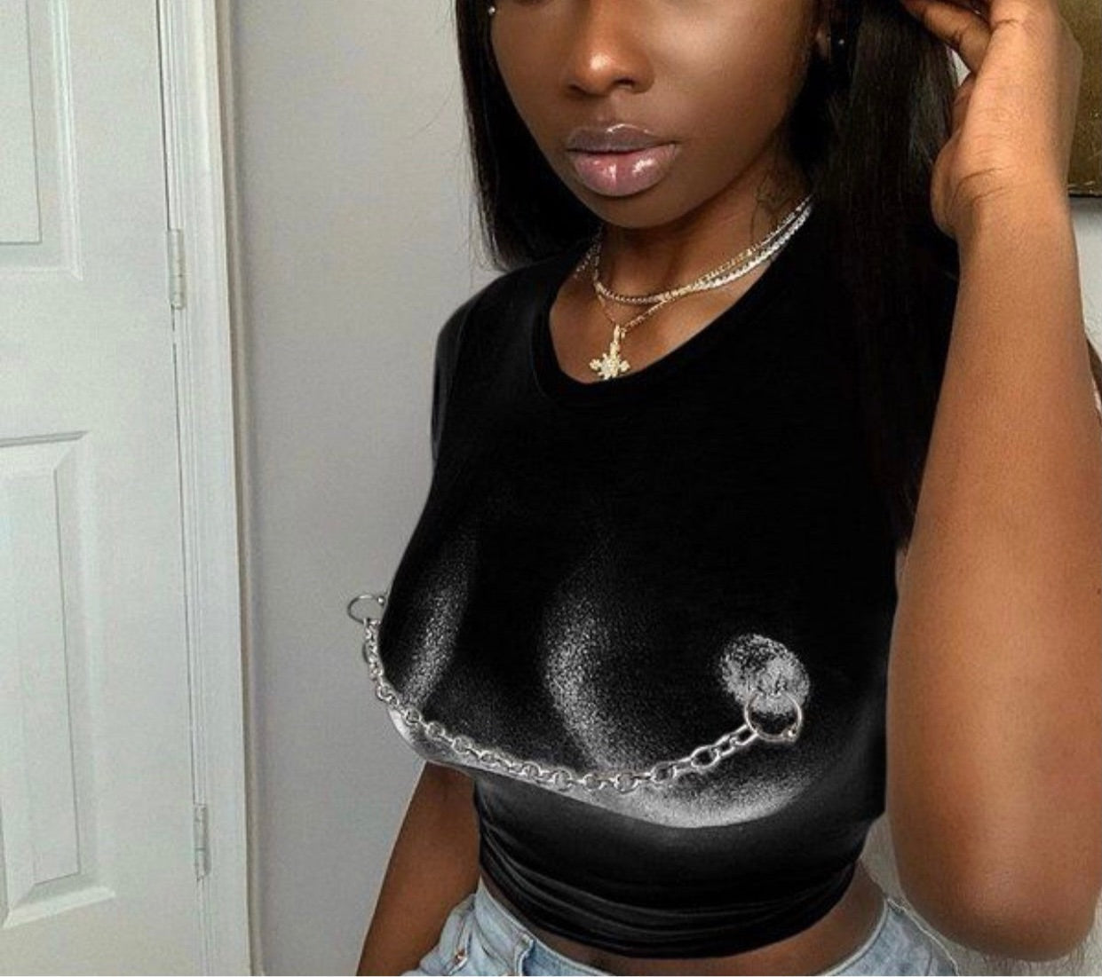 Pierce Nipple Baddie Top Large