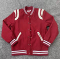Ruby Red Baddie Varsity Bomber Jacket Red
