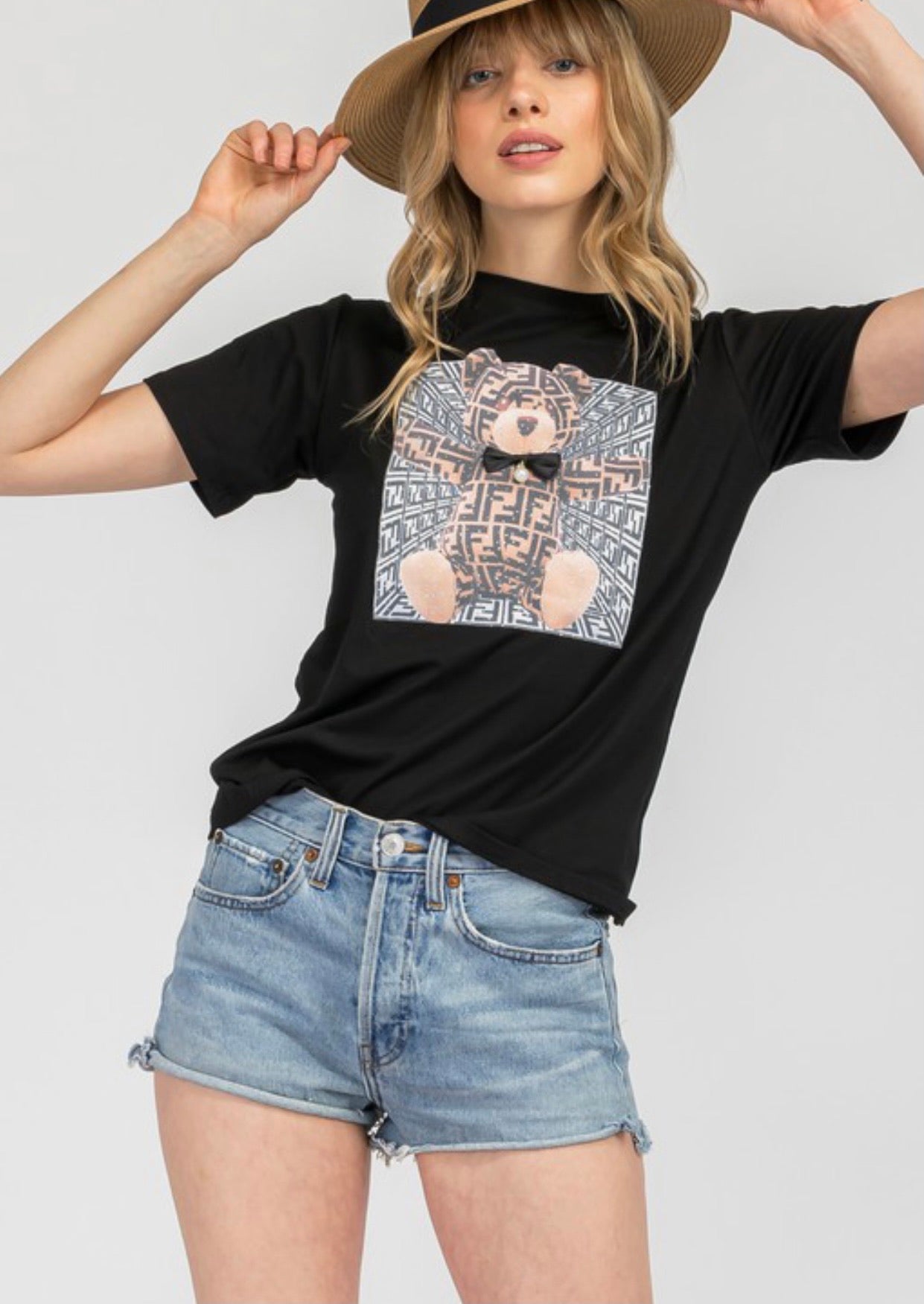 Ambitions Baddie FF Bear T-Shirt Black