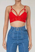Robin Baddie Bralette Bustier Top Red Gold
