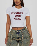 Number One Girl Baddie Top Cream