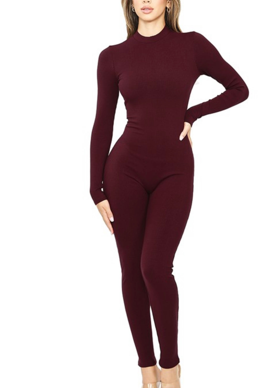 Brandi Baddie Jumpsuit Wine