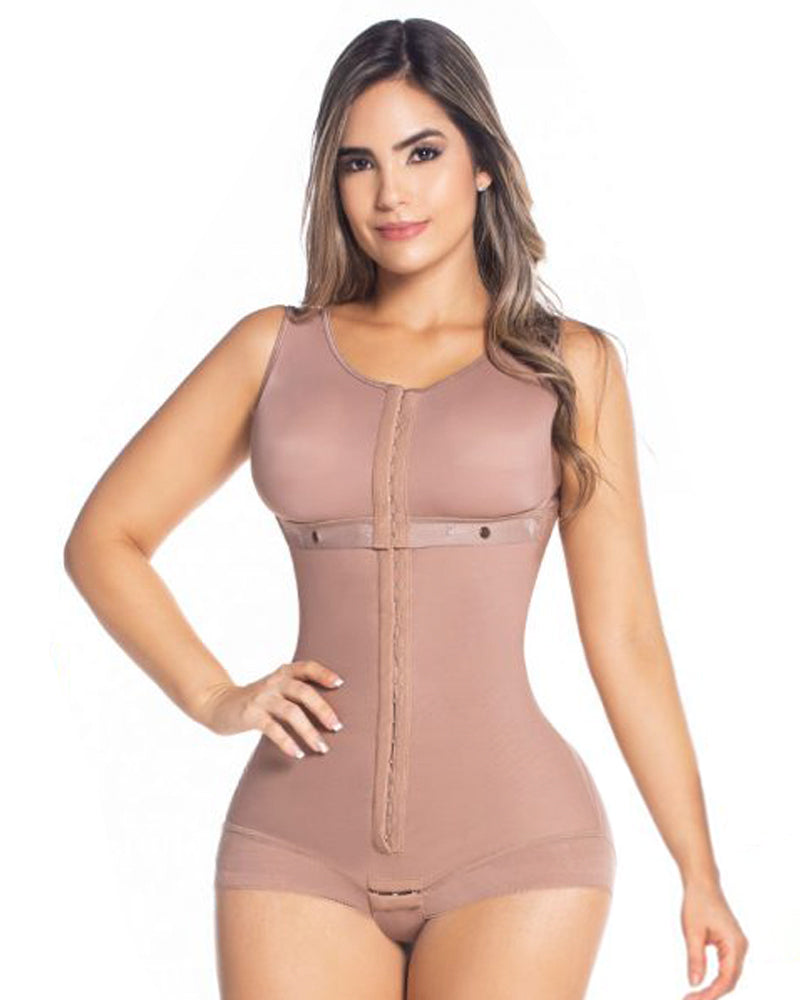 Three-row Tummy Control Butt Lifting Body Shaper RosyBrown
