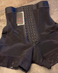 High Waist Buttoned Slimming Shorts Black