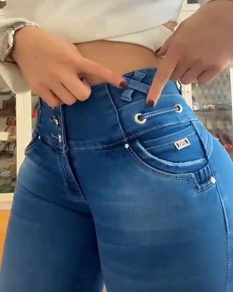 Fashion High Waisted Slim Fit Curvy Jeans