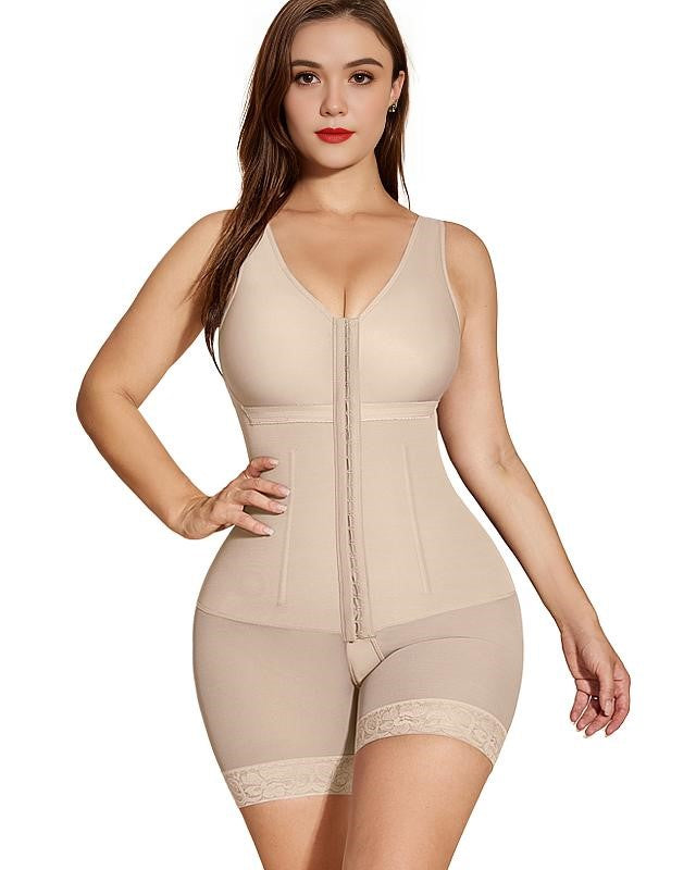 JOSHINE Shapewear For Women Tummy Control High Compression Brooches Bust Girdle For Daily And Post-Surgical Use Tan