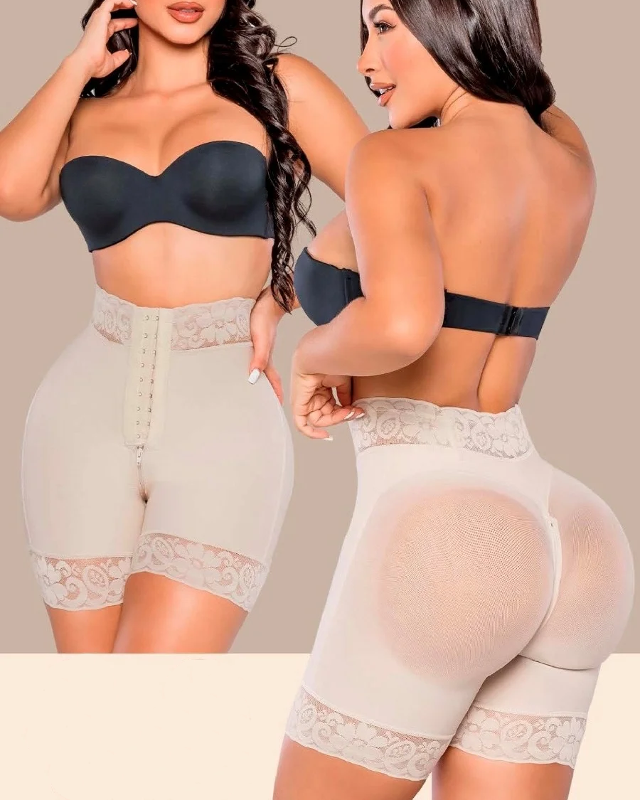 Fashion Invisible Hourglass Shaping Shorts Beige