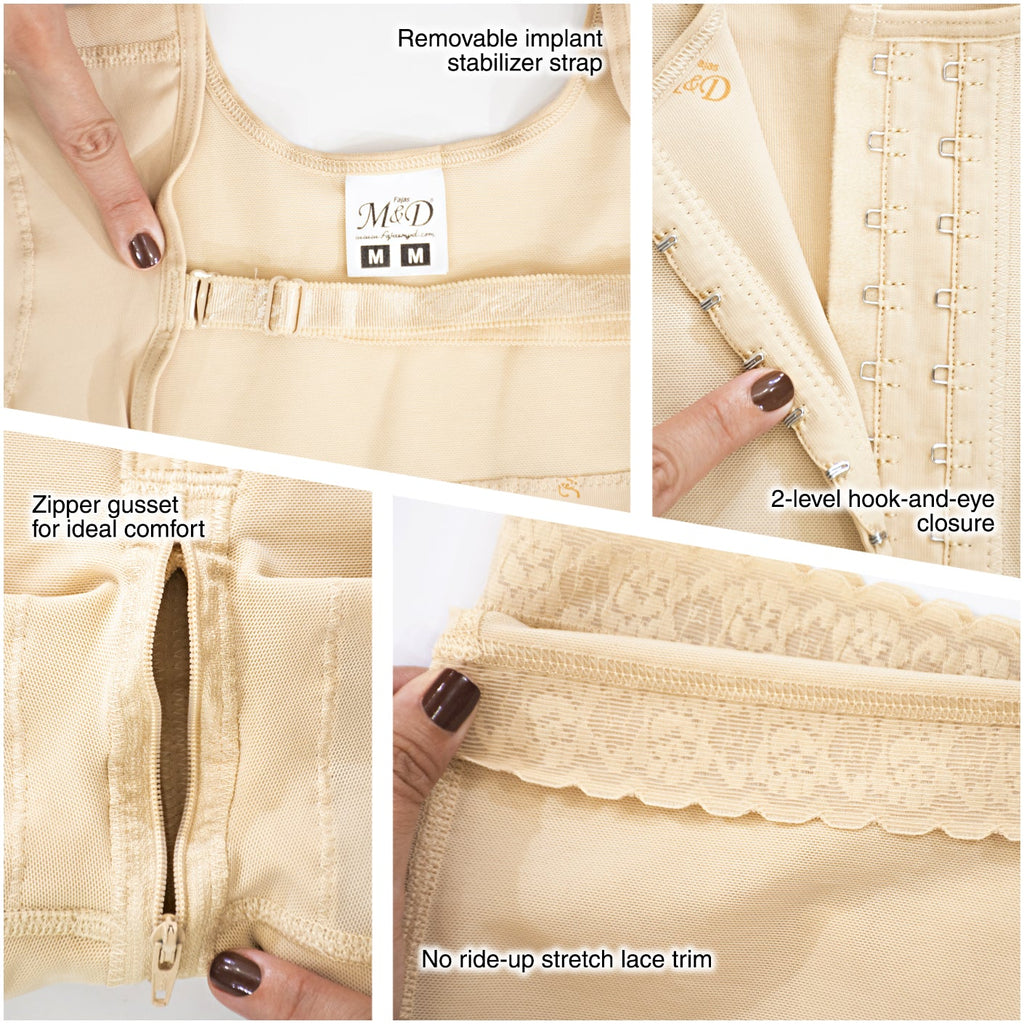 Full Body Shapewear With Bank And Arm Coverage