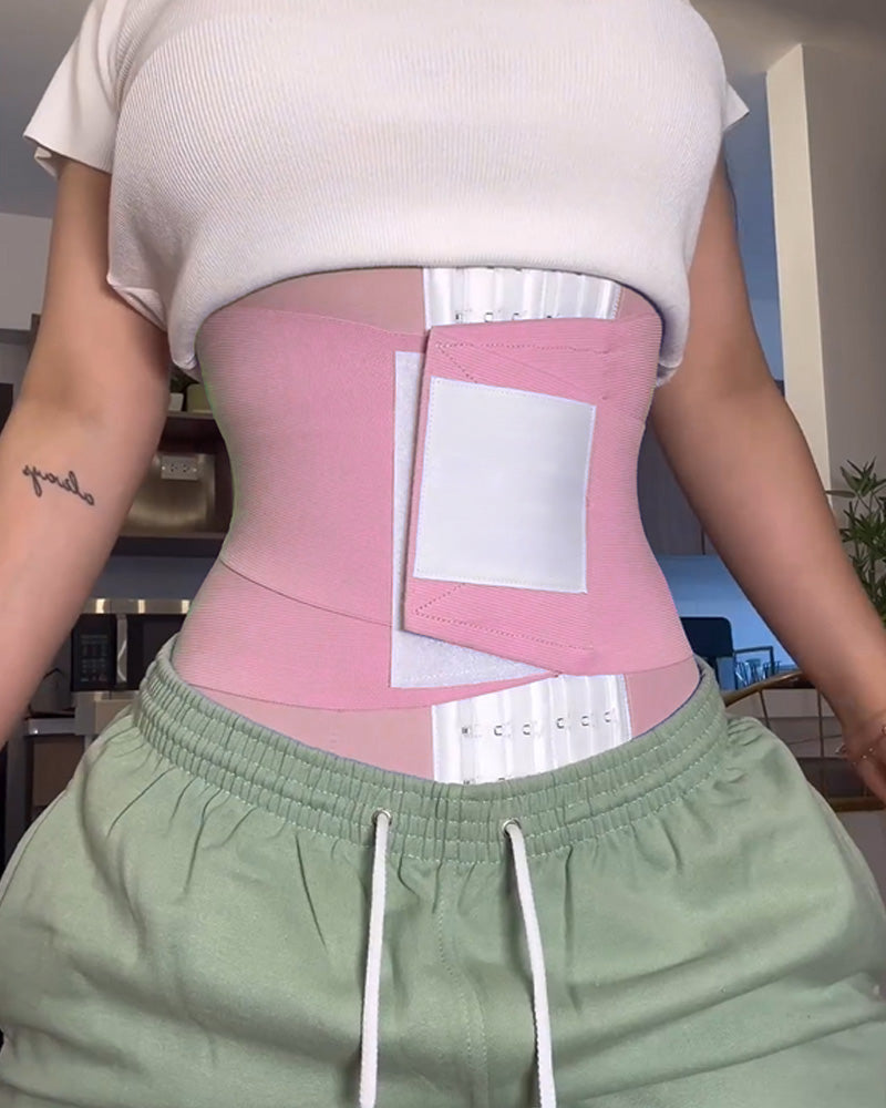 Double Compression Slimming Hourglass Waistband Pink