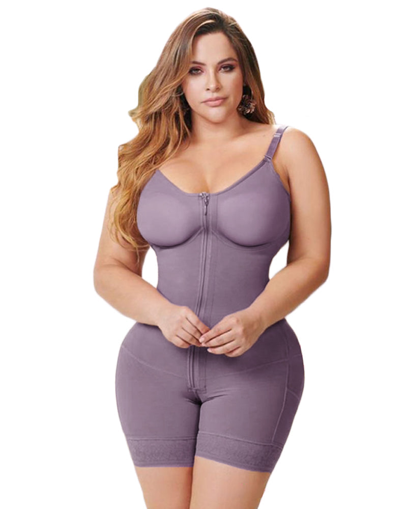 High Compression With Bra And Invisible Closure Faja Shapewear Purple