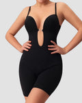 Backless Tummy Control Shapewear With Built In Bra Black