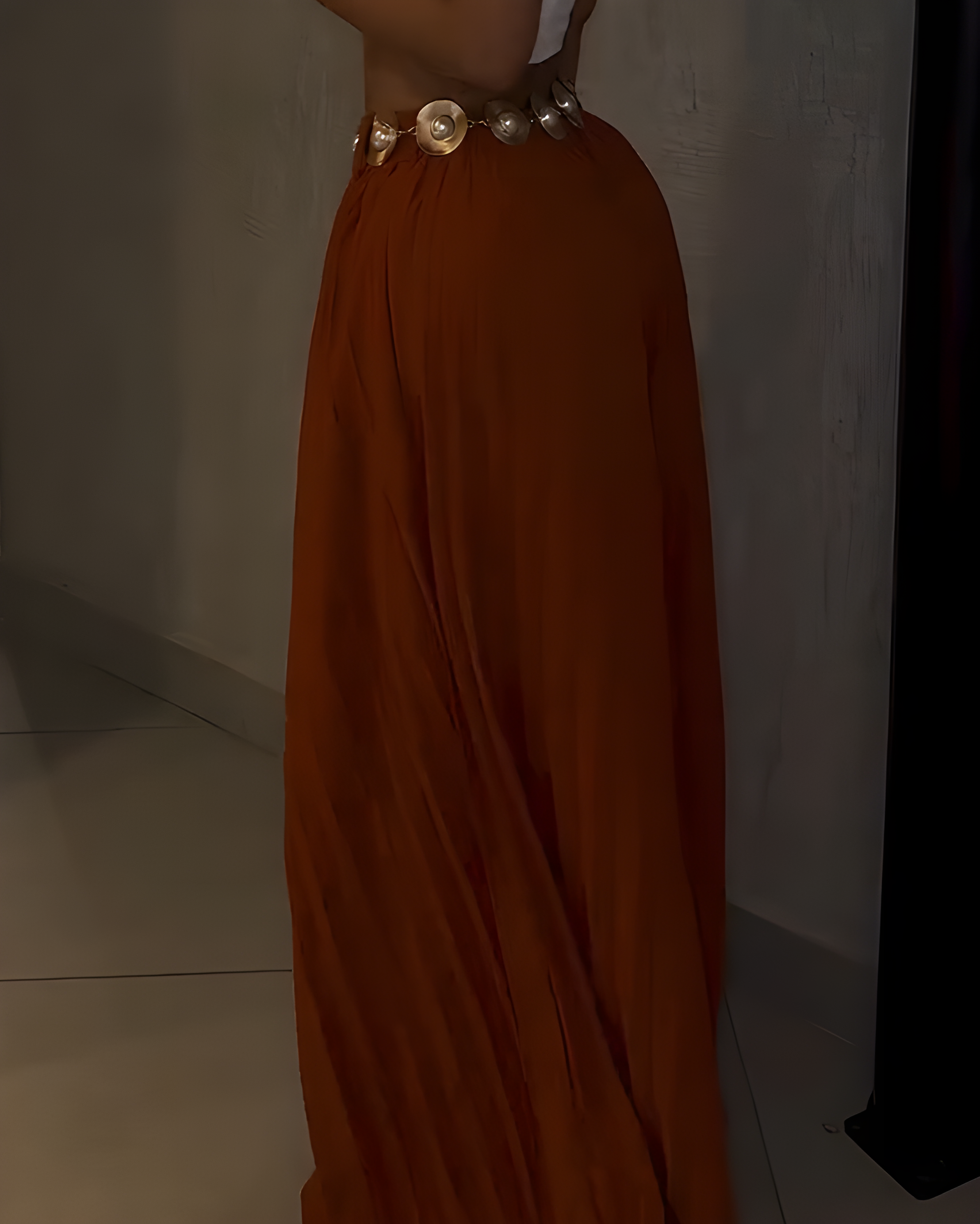 Women's Casual Ruched Wide-Leg Pants