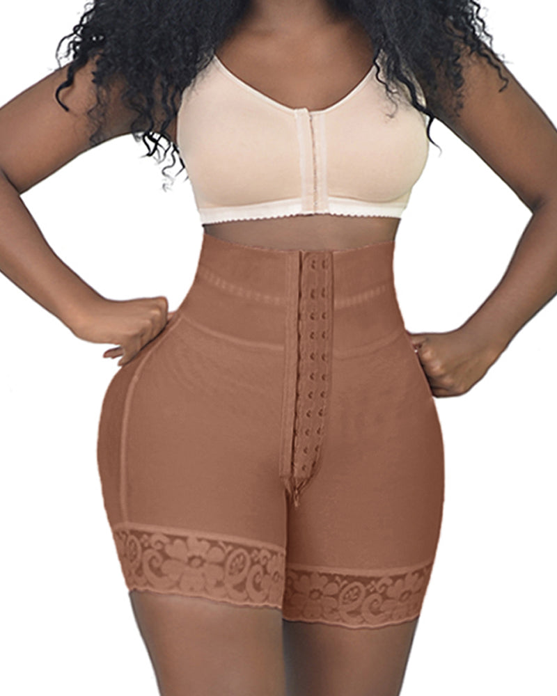 High Waisted Mid-Section Tummy Control Double Curvy Compression BBL Shorts Peru