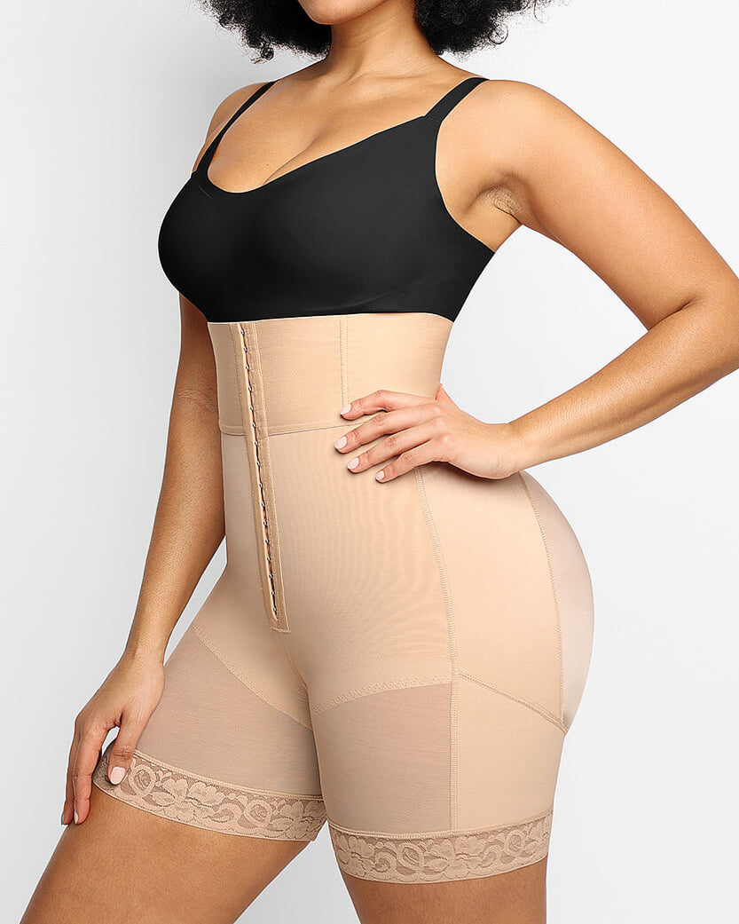 High-waisted Buttoned Shaping Shorts Butt Lifter