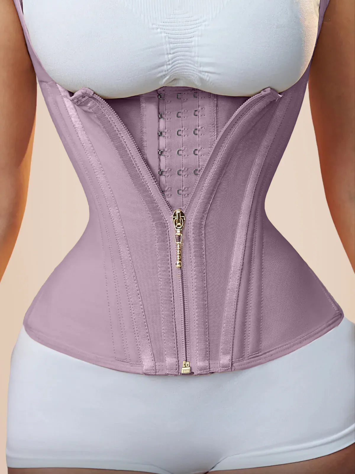 Women Fashion Waist Tummy Trainer Strap Steel Boned Purple