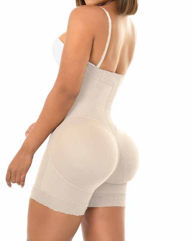 Fashion Adjustable Strap Tummy Control Shapewear Beige
