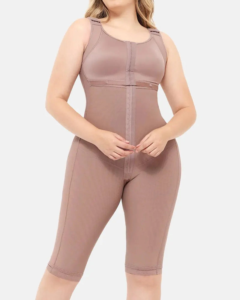 Double Compression Tummy Control Shapewear Faja With Bra