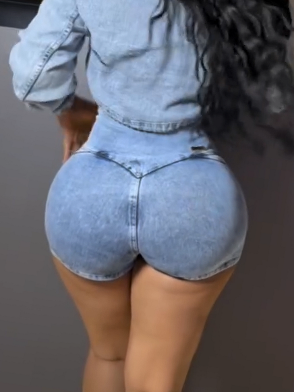 High Waisted Tummy Controlling Hip Hugging Denim Culottes