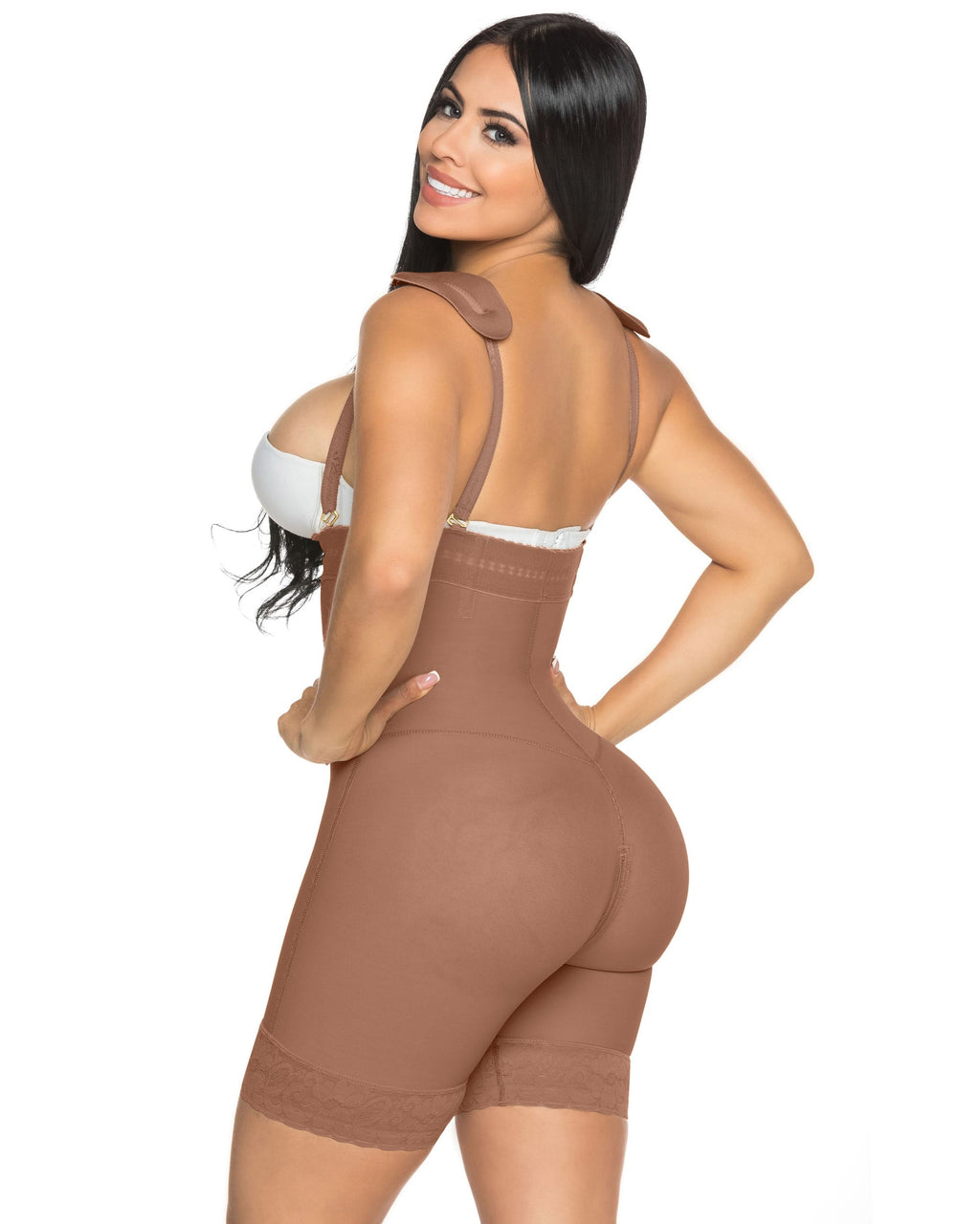 High Waisted Slimming Tummy Control Butt Lifting Zip-up Shaping Shorts
