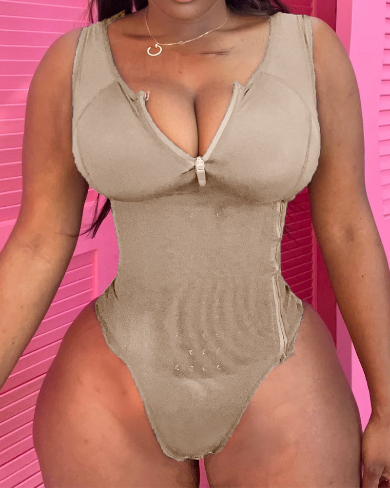 Stage 2 Side zipper Waist Cinching faja Waist Cinching Tummy Control shapewear Tan