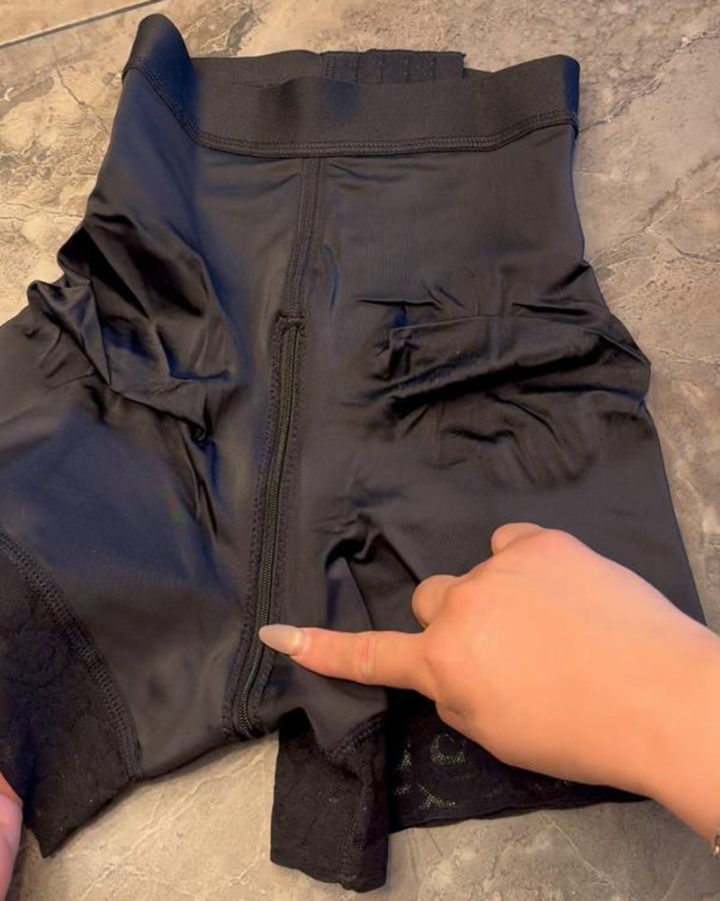 High Waist Buttoned Slimming Shorts