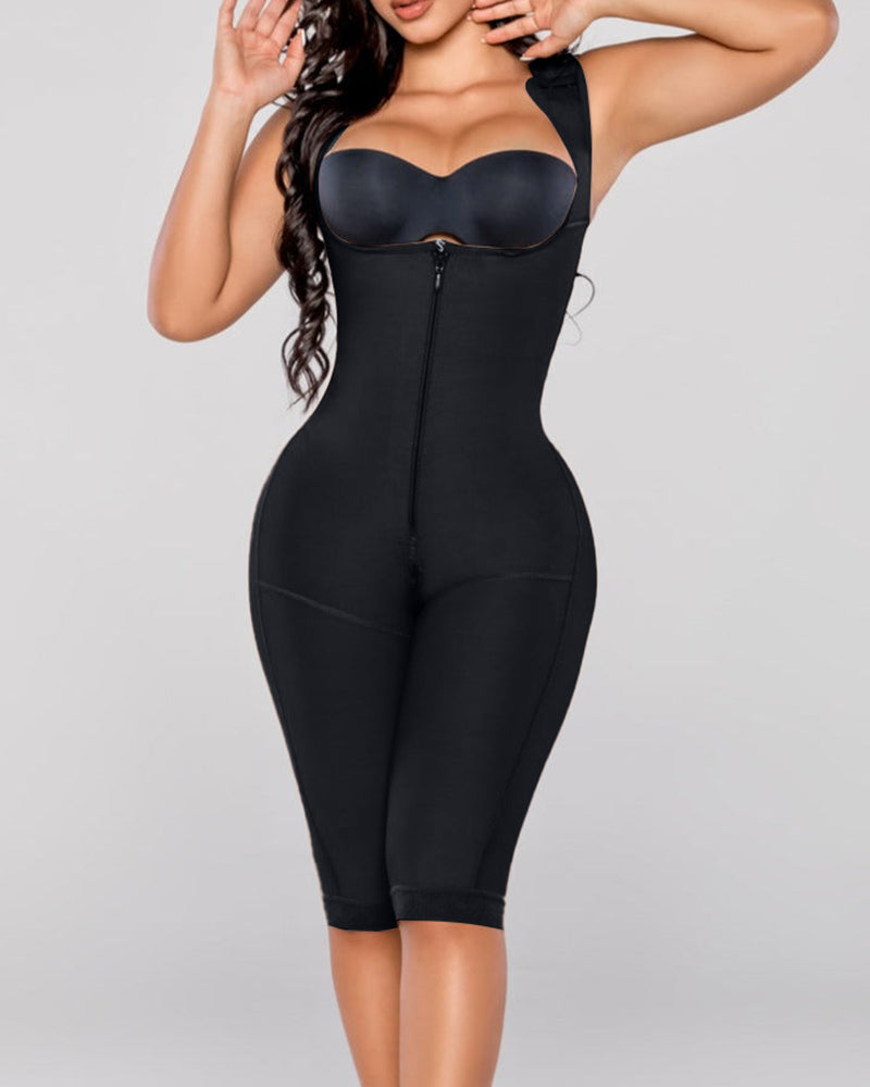 Faja Effecto Invisible Zipper Gridle Black