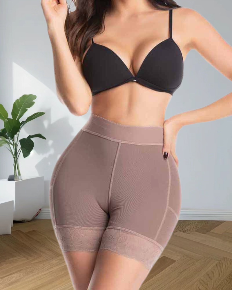 Mid Compression Seamless Hourglass Shaping Shorts RosyBrown