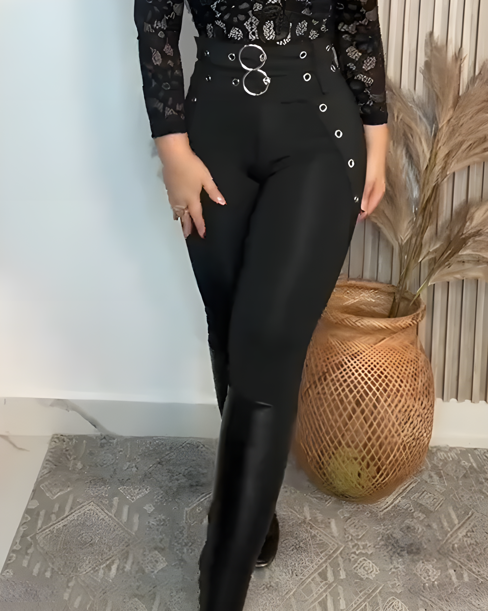 Women's High Elasticity Hip-Lifting Tight Pants Black