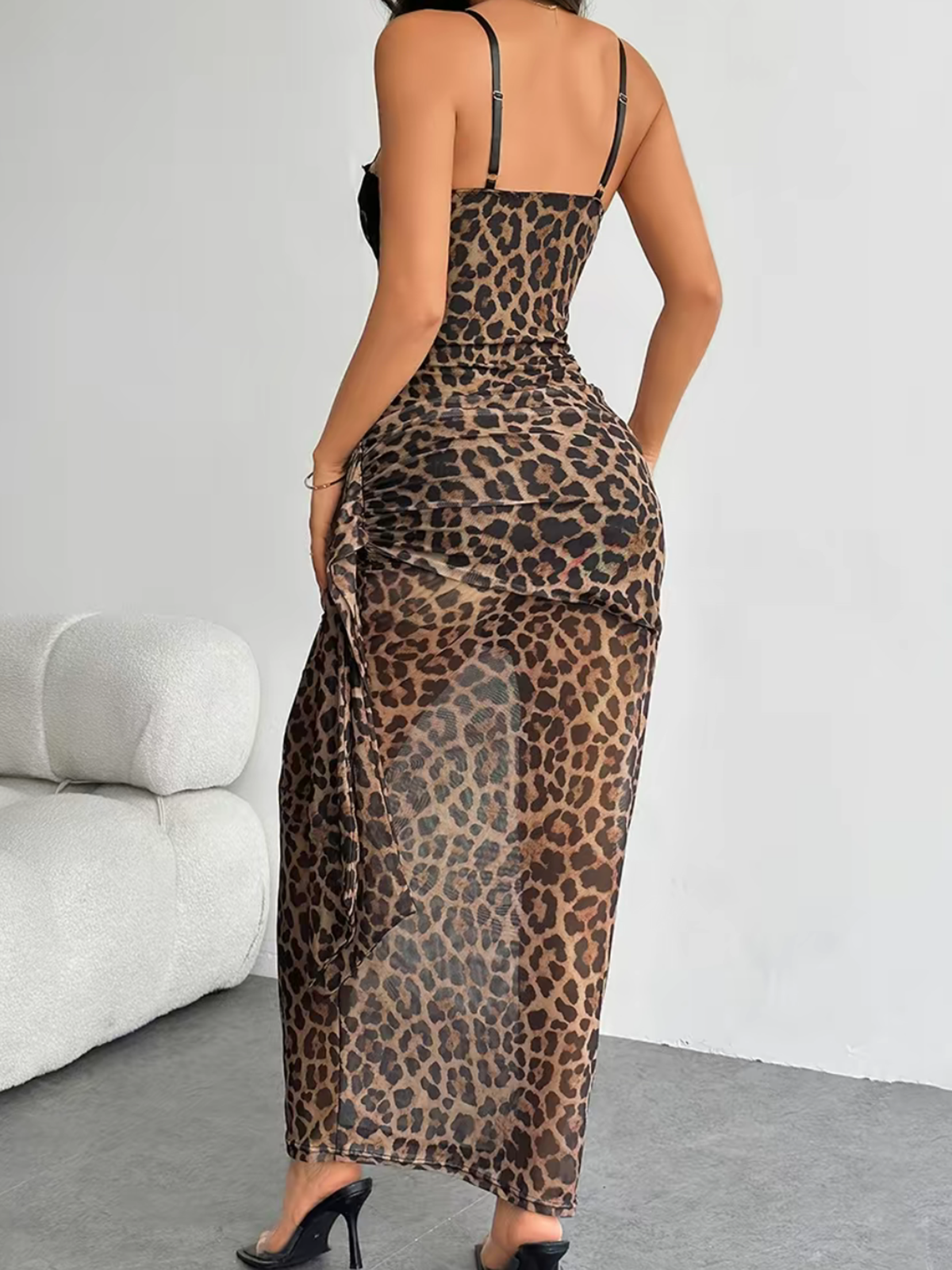 Tummy Control Leopard Print Dress