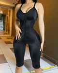 Compression Closure Hook-eye Butt Lifter Mid-Leg Shapewear Black