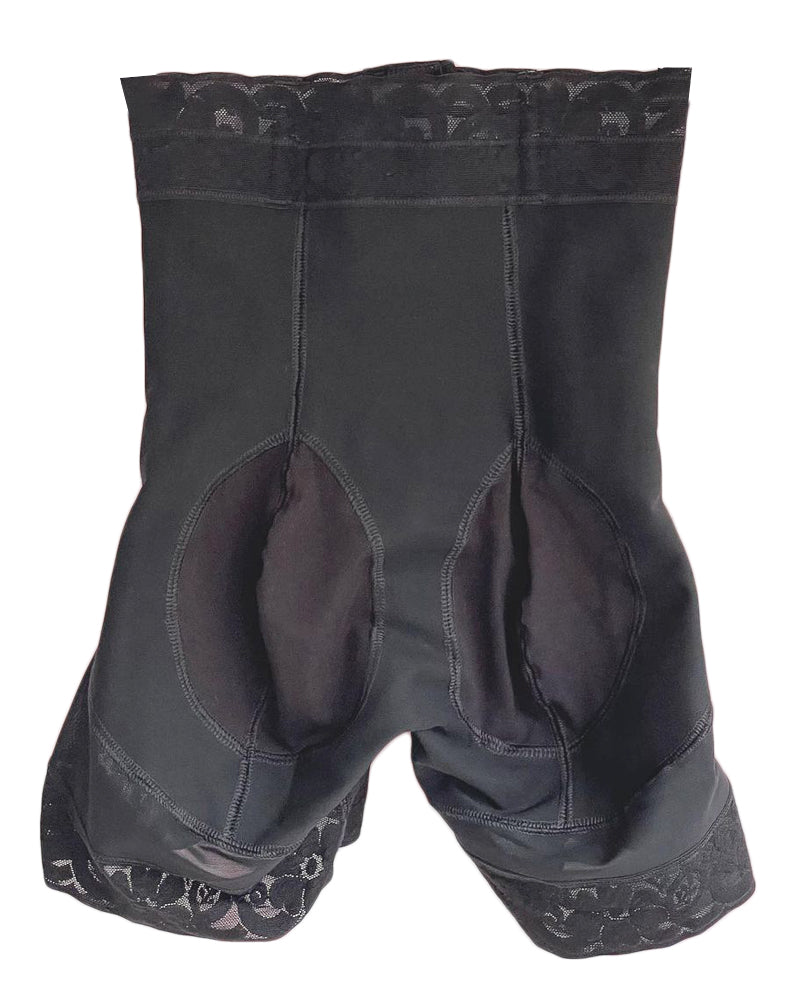 Extra High Waisted Butt Lifting Shaping Shorts With Fashion Zipper