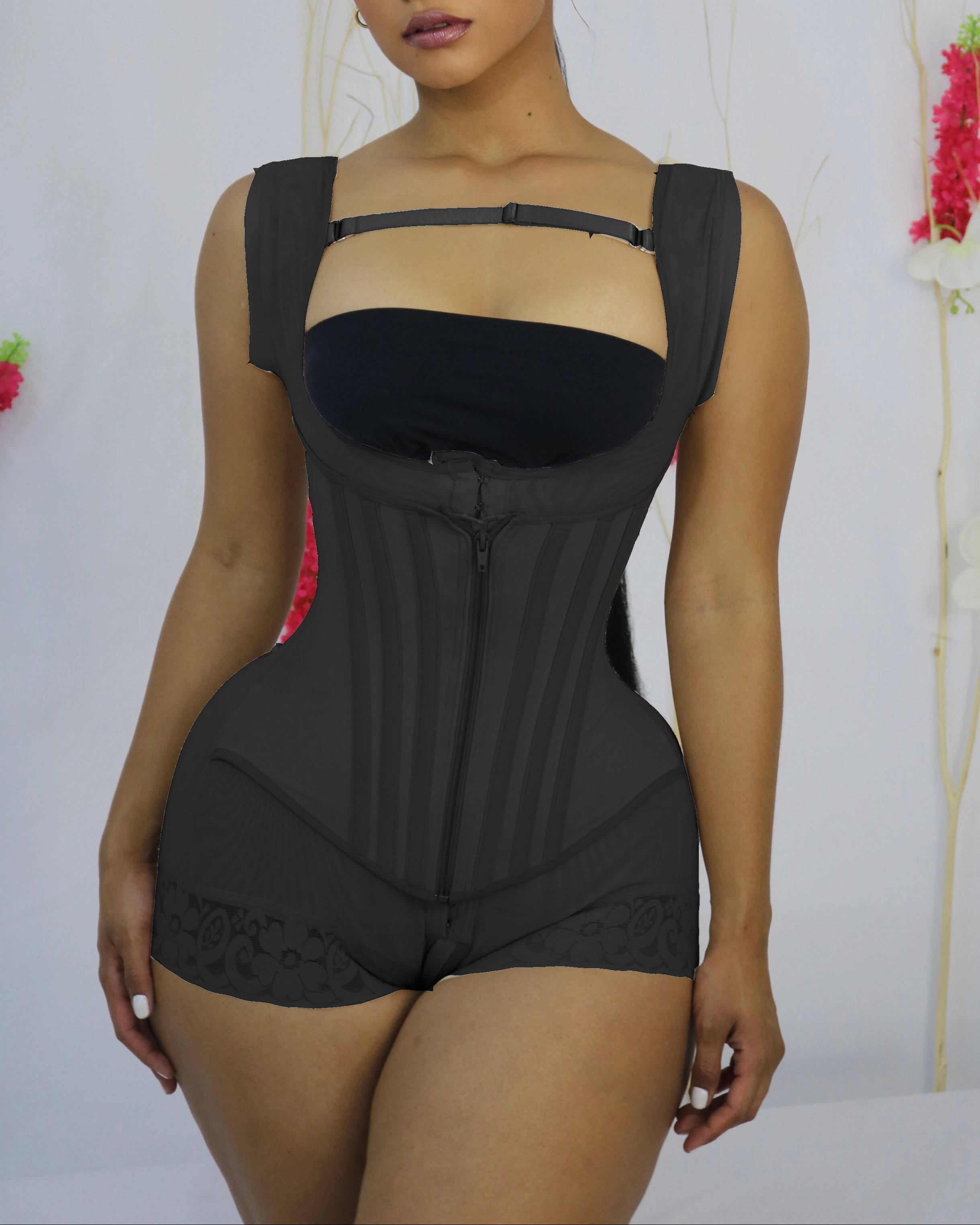 High Compression Hourglass Fashion Curve Shapewear Black