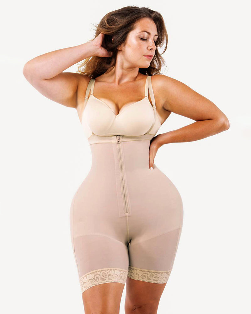 Firm Tummy Compression Butt Lifter Beige